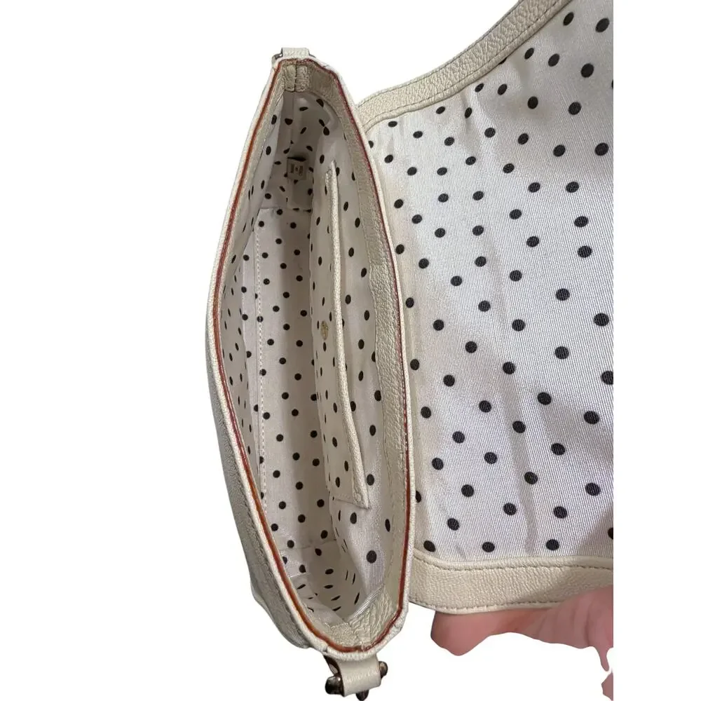 Kate Spade New York Primrose Hill Little Kaelin Leather Crossbody Bag Cream Bow - Picture 9 of 11